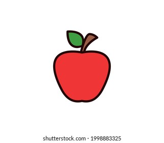 Apple line icon. High quality outline symbol for web design or mobile app. Thin line sign for design logo. Color outline pictogram on white background