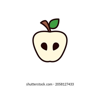 Apple line icon. High quality outline symbol for web design or mobile app. Thin line sign for design logo. Color outline pictogram on white background
