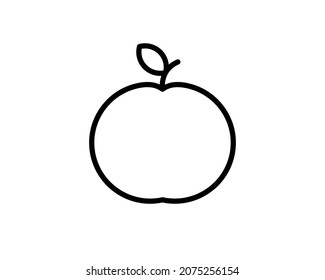 Apple line icon, outline vector sign, linear style pictogram isolated on white. Symbol, logo illustration. Editable stroke. Pixel perfect vector graphics.