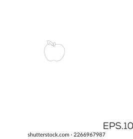 Icono de línea de Apple, símbolo vector de contorno, pictograma de estilo lineal aislado en blanco. Símbolo, ilustración del logotipo. Trazo editable. Gráficos vectoriales perfectos para píxeles