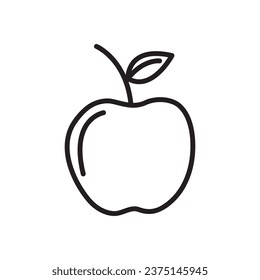 Apple line icon, outline vector sign, vector Symbol flat trendy style illustration on white background..eps