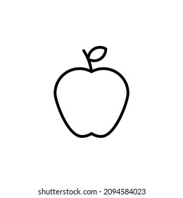 Icono de línea Apple, vector, Ilustración, plantilla de logotipo. Idóneo Para Muchos Fines.