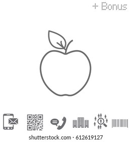 Apple line Icon. vector illustration