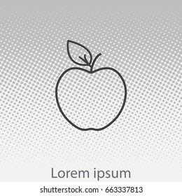 Apple line Icon. vector illustration