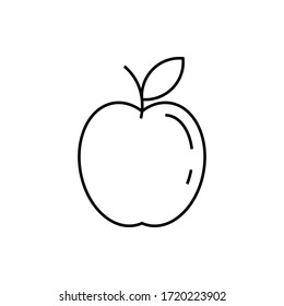apple line icon. vector apple sign