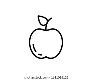 Apple line icon. Vector symbol in trendy flat style on white background. Apple sing for design.