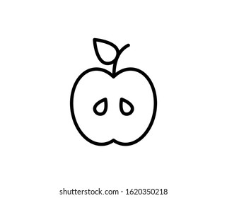 Apple line icon. Vector symbol in trendy flat style on white background. Apple sing for design.