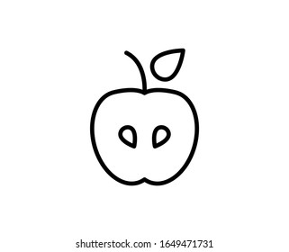 Apple line icon. Vector symbol in trendy flat style on white background. Apple sing for design.