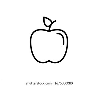Apple line icon. Vector symbol in trendy flat style on white background. Apple sing for design.