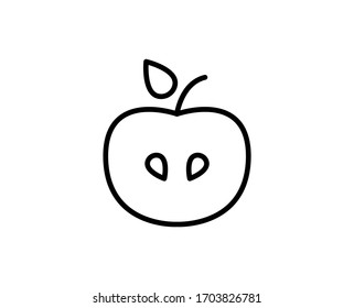 Apple line icon. Vector symbol in trendy flat style on white background. Apple sing for design.