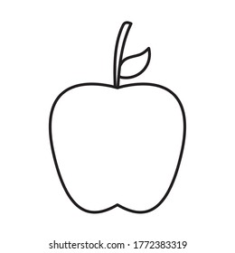 Apple line style icon design, Fruit healthy organic food sweet and nature theme Vector illustration