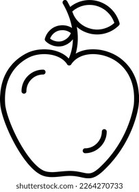Diseño de iconos de vectores de línea de Apple