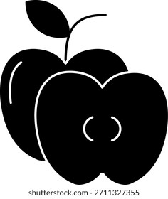 Diseño de icono de Vector de línea de Apple