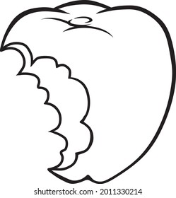 Apple line vector illustration isolated on white background
