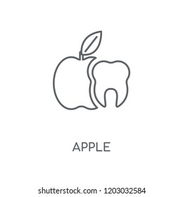 Apple linear icon. Apple concept stroke symbol design. Thin graphic elements vector illustration, outline pattern on a white background, eps 10.