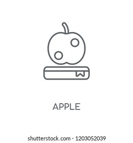 Apple linear icon. Apple concept stroke symbol design. Thin graphic elements vector illustration, outline pattern on a white background, eps 10.