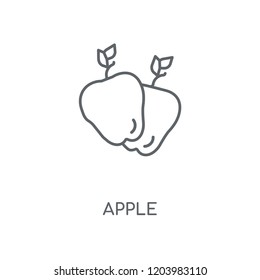 Apple linear icon. Apple concept stroke symbol design. Thin graphic elements vector illustration, outline pattern on a white background, eps 10.