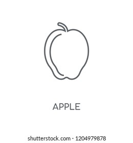 Apple linear icon. Apple concept stroke symbol design. Thin graphic elements vector illustration, outline pattern on a white background, eps 10.
