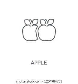 Apple linear icon. Apple concept stroke symbol design. Thin graphic elements vector illustration, outline pattern on a white background, eps 10.