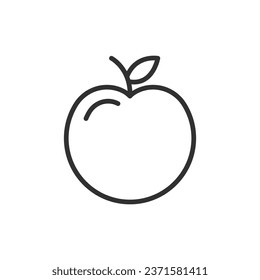 Apple, linear icon. Line with editable stroke