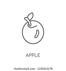 Apple linear icon. Modern outline Apple logo concept on white background from Fruits and vegetables collection. Suitable for use on web apps, mobile apps and print media.