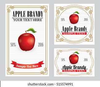 Apple Liquor Retro Style Label

