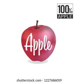 Apple with apple logo