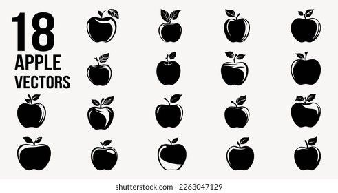 Einfarbiges Design der Apple-Logo-Kollektion  