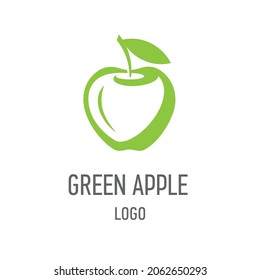 Apple Logo. Concept For Juice And Food Company. Green Apple