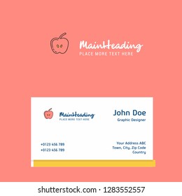 Apple logo Design with business card template. Elegant corporate identity. - Vector