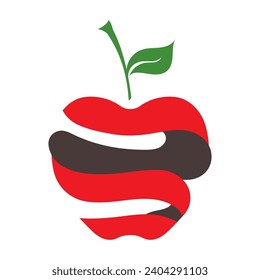 Design-Konzept für das Apple-Logo Schnelle Logo-Vektorgrafik-Vorlage für Apple Creative Technology. Symbol