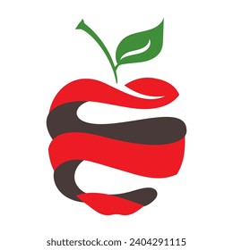 Apple logo design concept. Fast Apple Creative Technology Logo vector template. Icon symbol