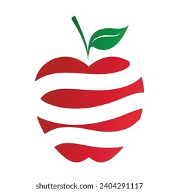 Apple logo design concept. Fast Apple Creative Technology Logo vector template. Icon symbol