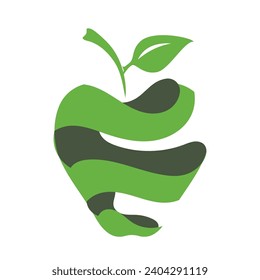 Apple logo design concept. Fast Apple Creative Technology Logo vector template. Icon symbol