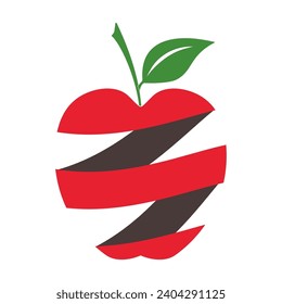 Apple logo design concept. Fast Apple Creative Technology Logo vector template. Icon symbol