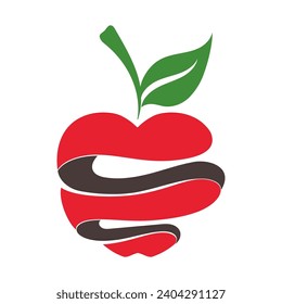 Apple logo design concept. Fast Apple Creative Technology Logo vector template. Icon symbol