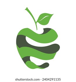 Concepto de diseño del logotipo de Apple. Plantilla vectorial del logotipo de la tecnología creativa de Apple rápida. Símbolo de icono