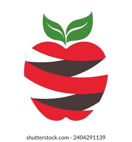 Concepto de diseño del logotipo de Apple. Plantilla vectorial del logotipo de la tecnología creativa de Apple rápida. Símbolo de icono