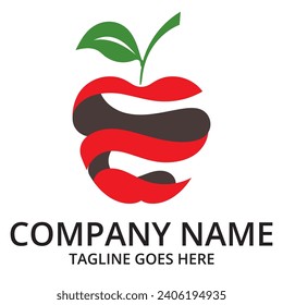 Concepto de diseño del logotipo de Apple. Plantilla vectorial del logotipo de la tecnología creativa de Apple rápida. Símbolo de icono