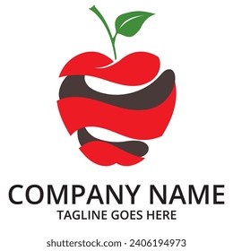 Concepto de diseño del logotipo de Apple. Plantilla vectorial del logotipo de la tecnología creativa de Apple rápida. Símbolo de icono