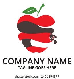 Apple logo design concept. Fast Apple Creative Technology Logo vector template. Icon symbol