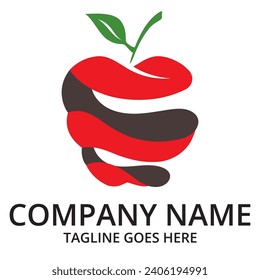 Concepto de diseño del logotipo de Apple. Plantilla vectorial del logotipo de la tecnología creativa de Apple rápida. Símbolo de icono