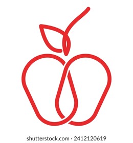 Apple logo design concept. Fast Apple Creative Technology Logo vector template. Icon symbol