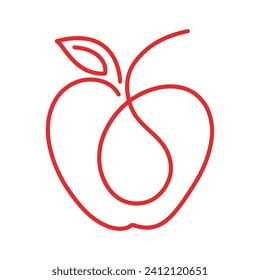 Apple logo design concept. Fast Apple Creative Technology Logo vector template. Icon symbol