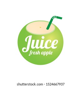 Apple logo design concept. Fruit and juice icon theme. Unique symbol of organic and healthy food.