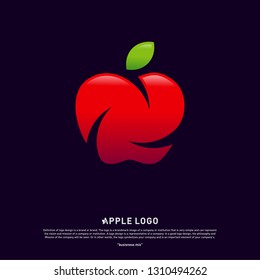 Apple logo design concept vector. Fruit Apple Creative Logo vector template. Icon symbol