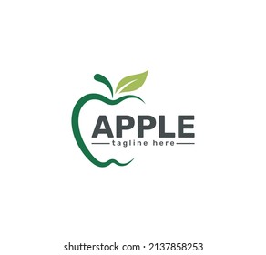 Apple logo design on white background, Vector illustration.