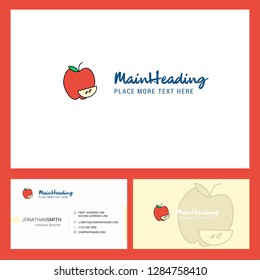 Apple Logo design with Tagline & Front and Back Busienss Card Template. Vector Creative Design