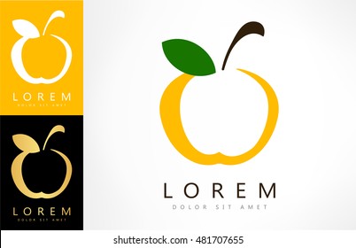 Apple logo. Fruit food design.