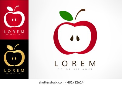Apple logo. Fruit food design.